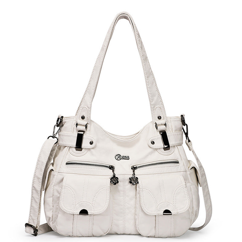 Zachte Leren Dames Crossbody Tote Tas