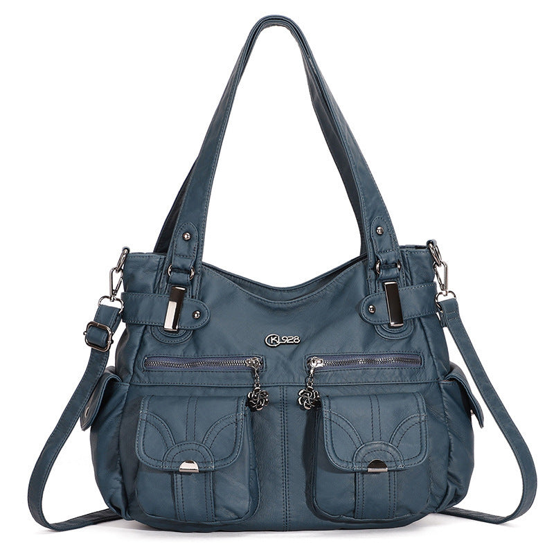 Zachte Leren Dames Crossbody Tote Tas