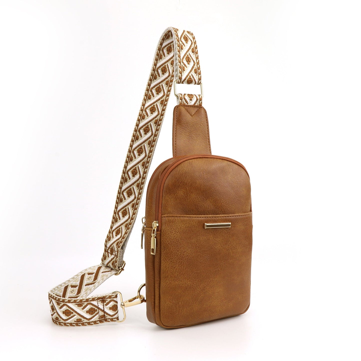Afneembare leren crossbodytas - Dubbelzijdig ontwerp